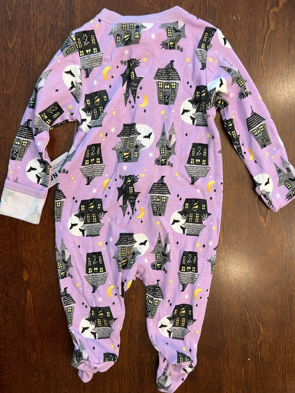 Old Navy Halloween Haunted House Footed Sleeper Pajamas NWT 2-Way Zipper